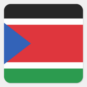 Low Cost! South Sudan Flag Square Sticker