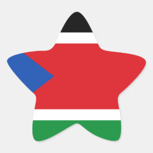 Low Cost! South Sudan Flag Star Sticker