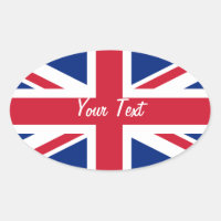 Low Cost Union Jack Flag Name Gift Tag Bookplate