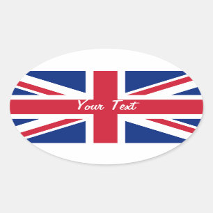 Low Cost Union Jack Flag Name Gift Tag Bookplate