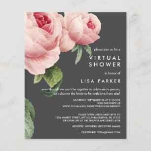 LOW COST Vintage Pink Rose WEDDING Virtual Shower