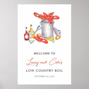 Low Country Boil Welcome Foam Board Poster