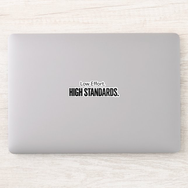 Low Effort High Standards Funny Minimalist Quote (Computer)