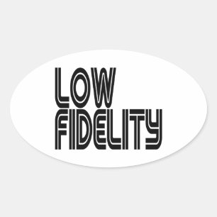 Low Fidelity Oval Sticker