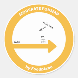 Low FODMAP diet sticker for moderate FODMAP foods