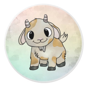 low goat ceramic knob