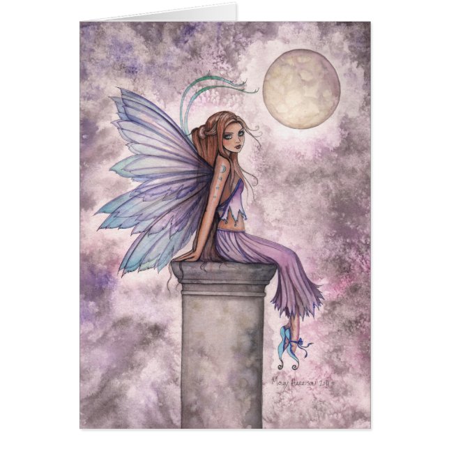 Low Hanging Moon Fairy Card (Front)