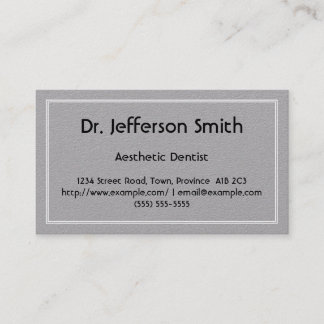Low-Key Aesthetic Dentist Business Card