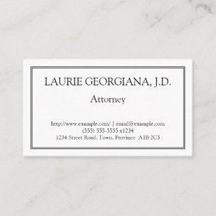 Low-Key and Plain Attorney Business Card