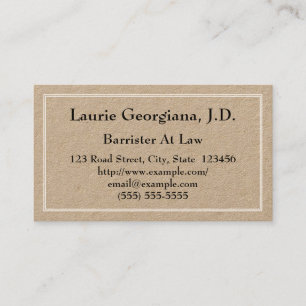 Low-Key Barrister At Law Business Card