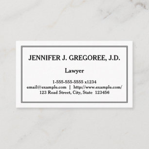 Low-Key Lawyer Business Card