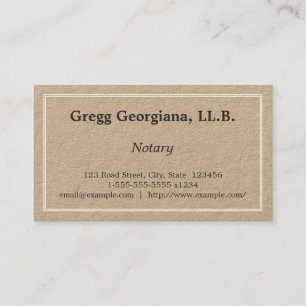 Low-Key Notary Business Card