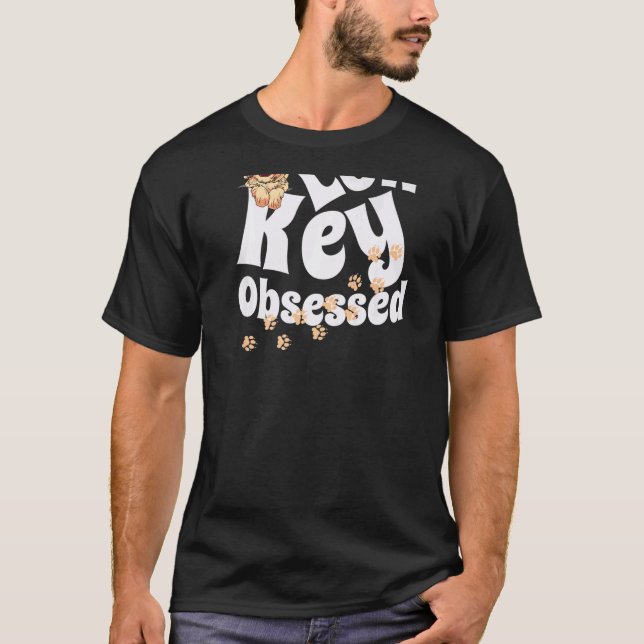 Low Key Obsessed Terrier Dog Retro Oversize Image  T-Shirt (Front)