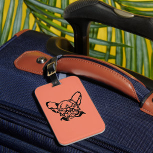 Low Key Rockstar Frenchie French Bulldog Luggage T Tag