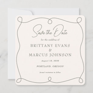 Low Key Save the Date Olive