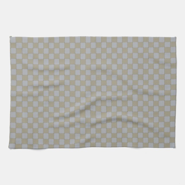 Low-key Woven Gold and Silver Graphic Pattern Tea Towel (Horizontal)