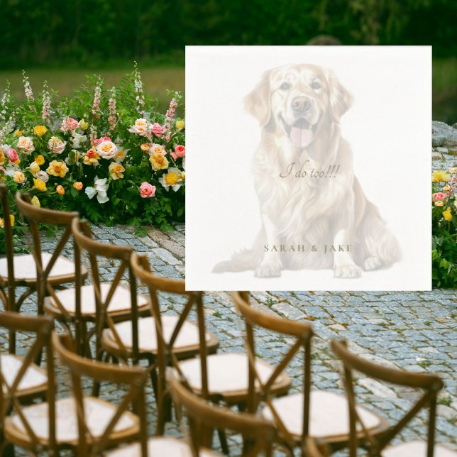 Low Opacity Custom Pet Wedding Napkins (Creator Uploaded)