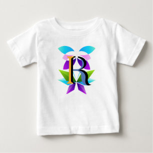 Low poly and initial r letter logo design template baby T-Shirt