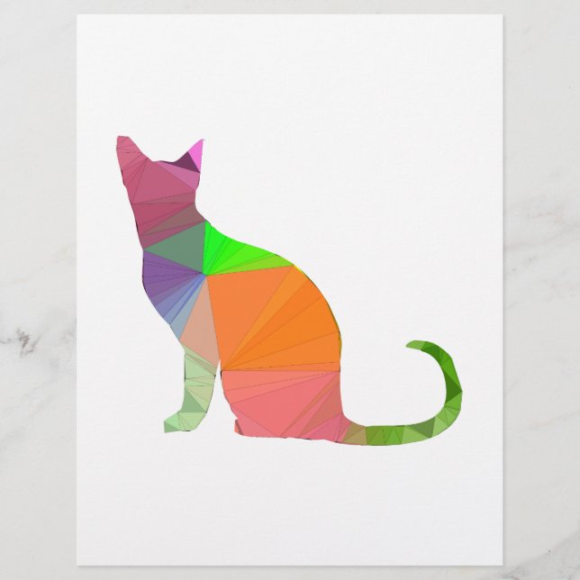 Low Poly Cat Silhouette (Front)