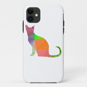 Low Poly Cat Silhouette iPhone 11 Case