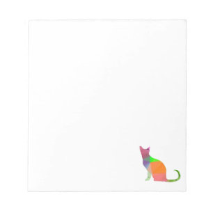 Low Poly Cat Silhouette Custom Notepad