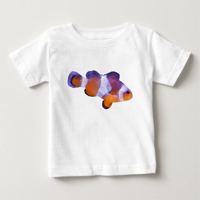 Low Poly Clown Fish Baby T-Shirt (Front)