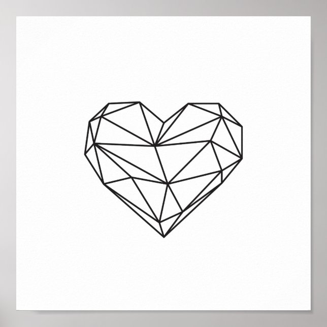 Low-poly heart poster (Front)