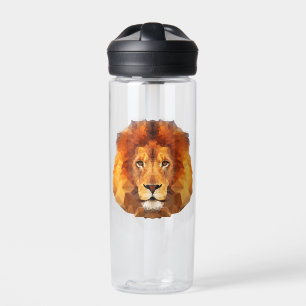 Low Poly Lion Face-65764 Water Bottle
