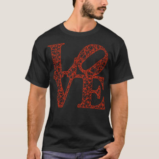 Low Poly LOVE Robert Indiana red TShirt