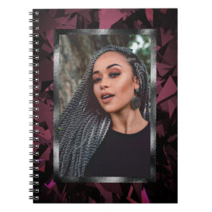 Low-Poly & Metallic Frame Photo Spiral Notebook