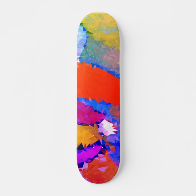 Low poly Red & Blue Skateboards 17¾" (Front)