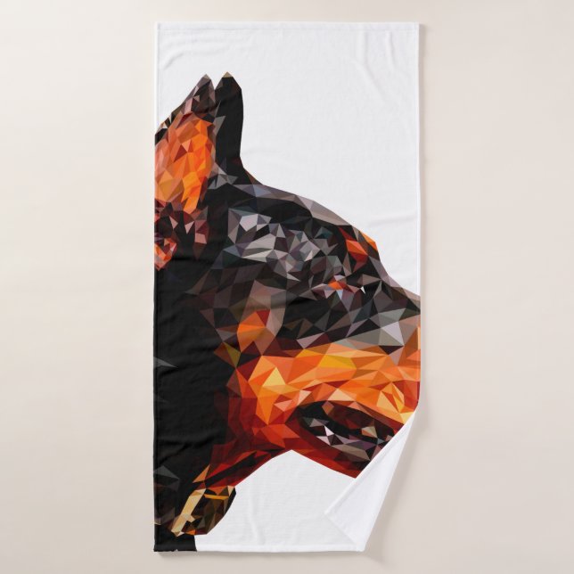 Low poly triangle abstract design bath towel (Bath Towel)