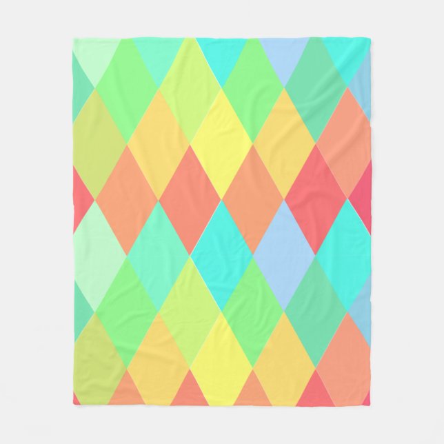 Low poly triangles fleece blanket (Front)