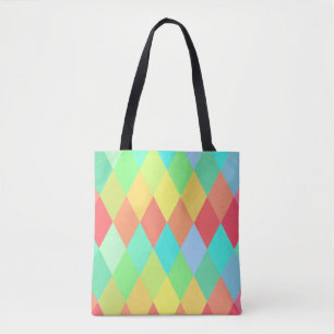 Low poly triangles tote bag