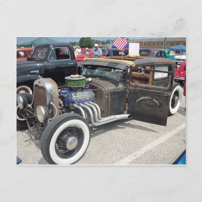 Low-Riding Hot Rod Postcard (Front)