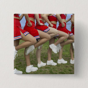 Low Section View of a Group of Cheerleaders 15 Cm Square Badge