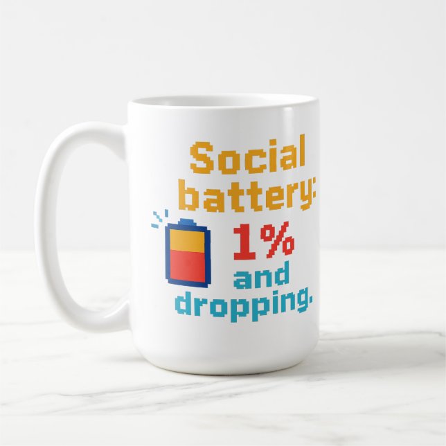 Low Social Battery Coffee Mug (Left)