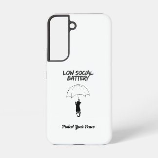 Low Social Battery–Editable Quote Cat Samsung Case