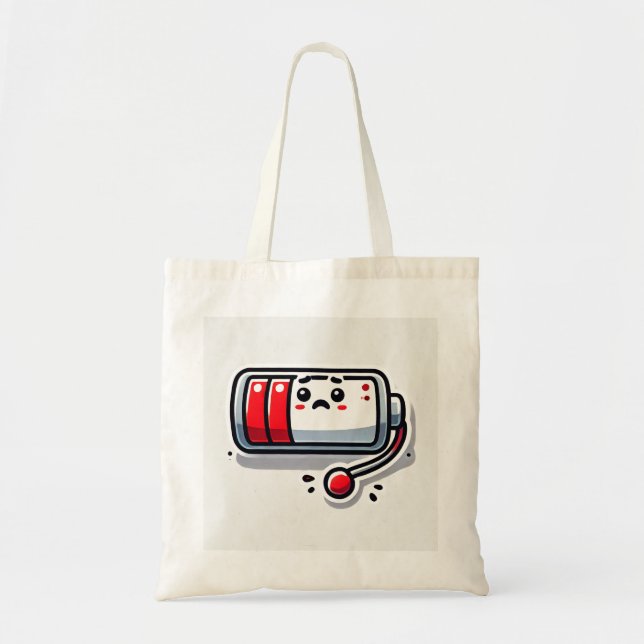 Low Social Battery Tote Bag (Front)