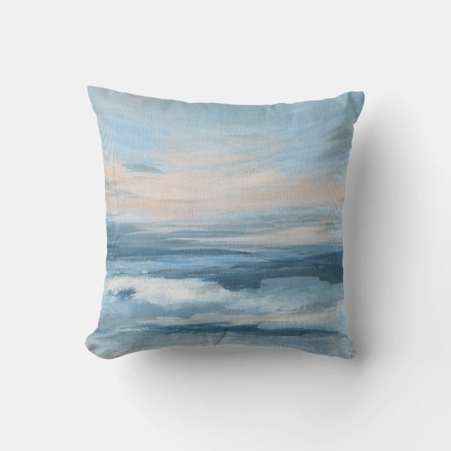 Low Tide - Abstract Seascape Painting Cushion (Front)