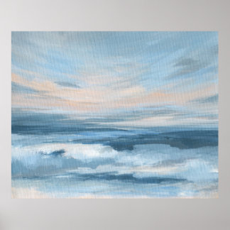 Low Tide - Abstract Seascape Painting Poster