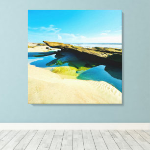 Low tide rocky ocean floor Canvas Print