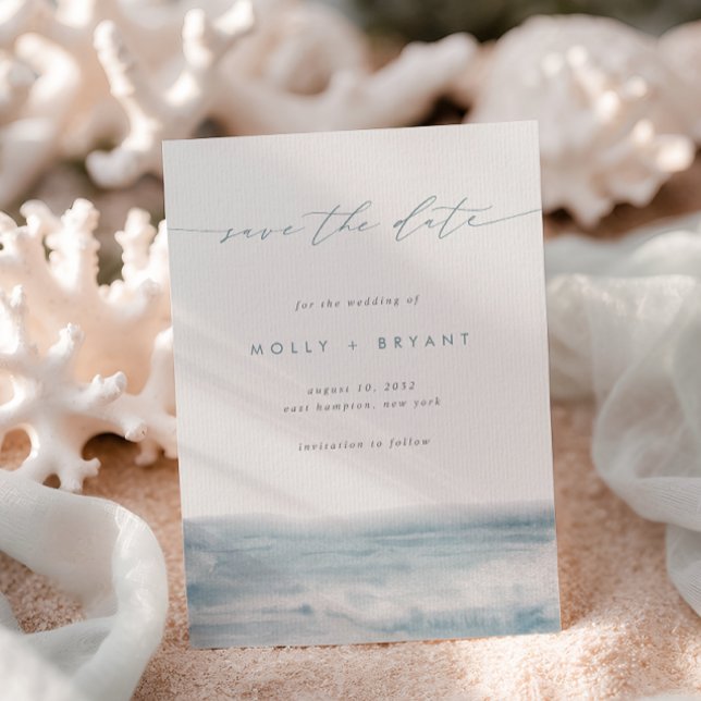 Low Tide Script Coastal Wedding Save The Date (Creator Uploaded)