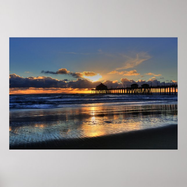 Low Tide Sunset Poster (Front)