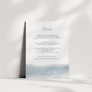 Low Tide Wedding Guest Information Enclosure Card