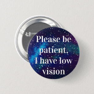 Low Vision Customisable Galaxy Identity 6 Cm Round Badge