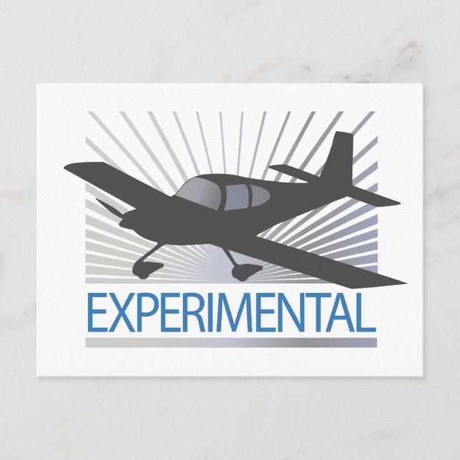 Low Wing Experimental Aeroplane Postcard (Front)