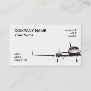 low wing twin,  light aircraft business card
