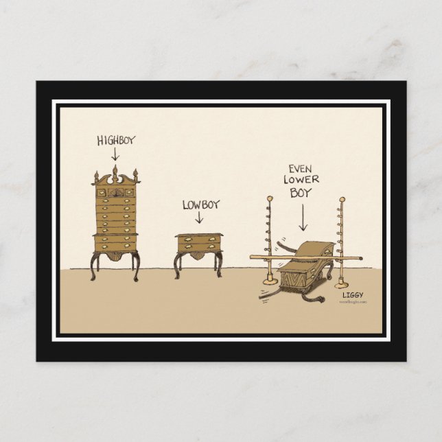 Lowboy Cartoon Postcard (Front)