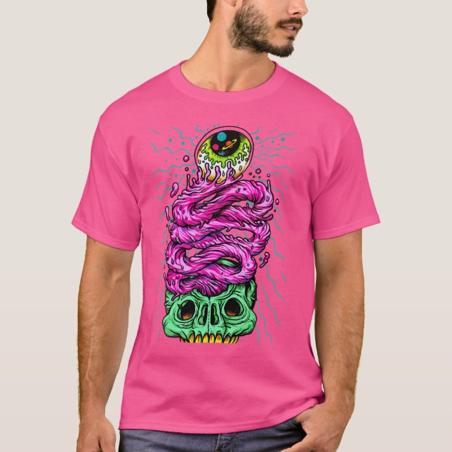 Lowbrow Art Eye - Yoga Grunge Goth Skater Punk Clo T-Shirt (Front)